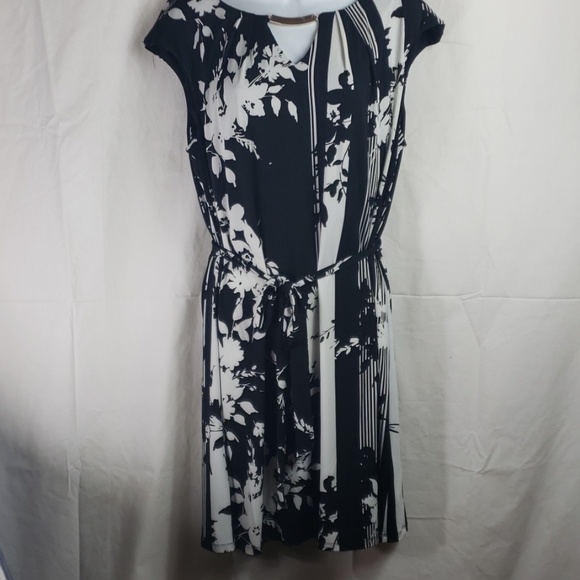 Luxology dress nwot black white sz 14